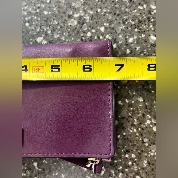 Kate Spade Plum Laurel Way Stacy Large Slim Leather Wallet | Classic | Cute - Picture 10 of 13